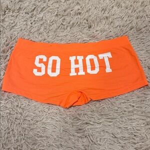 NWT VTG PINK Victoria’s Secret Boyshorts Neon Orange "SO HOT" Small